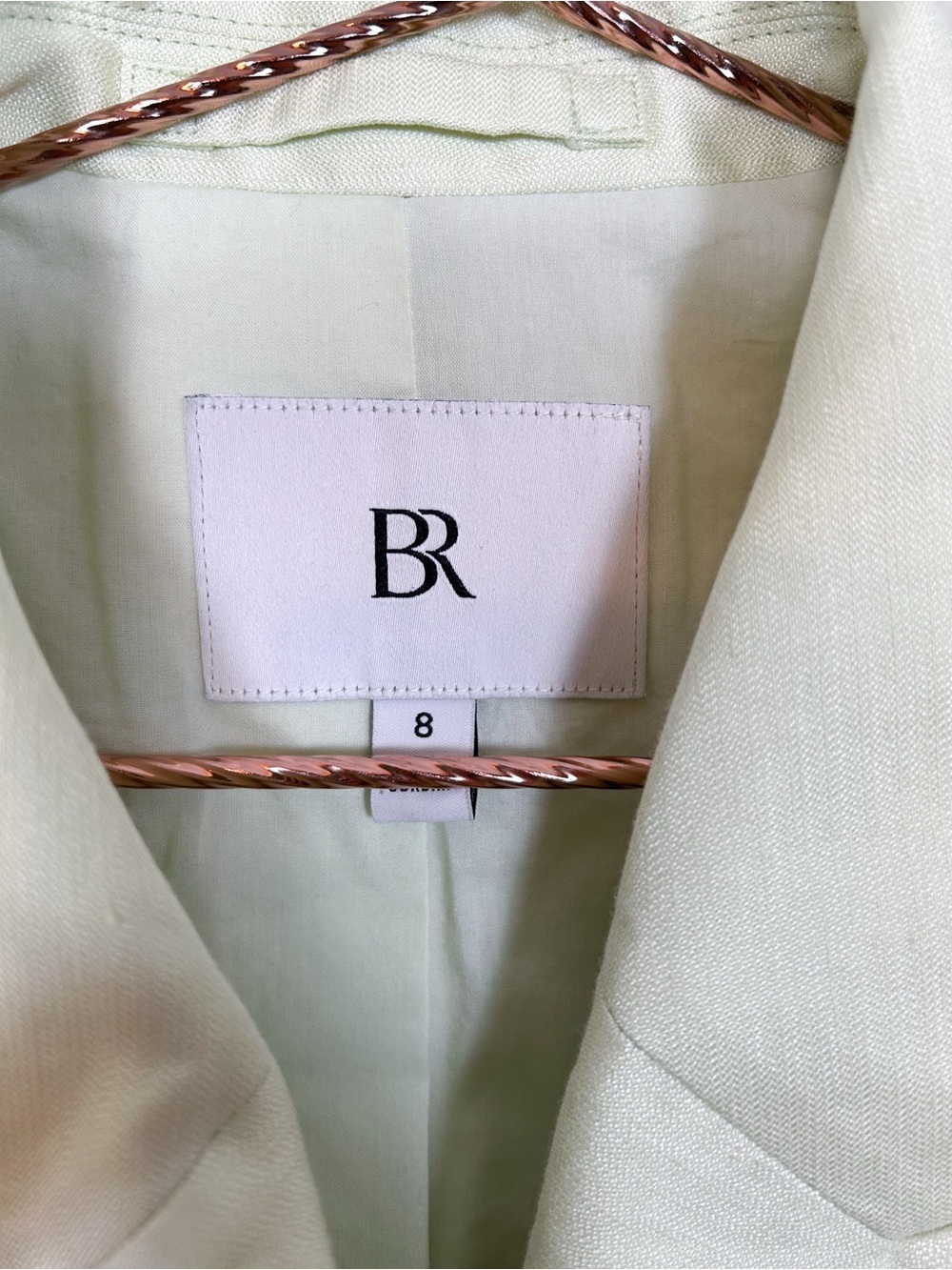 Banana Republic Pale Green Hourglass Italian Viscose Linen Blazer - Picture 5 of 9